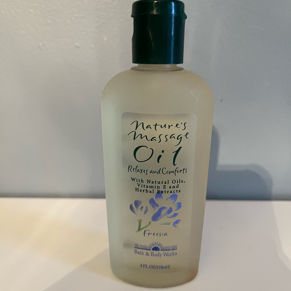 Bath and body works natures massage oil freesia